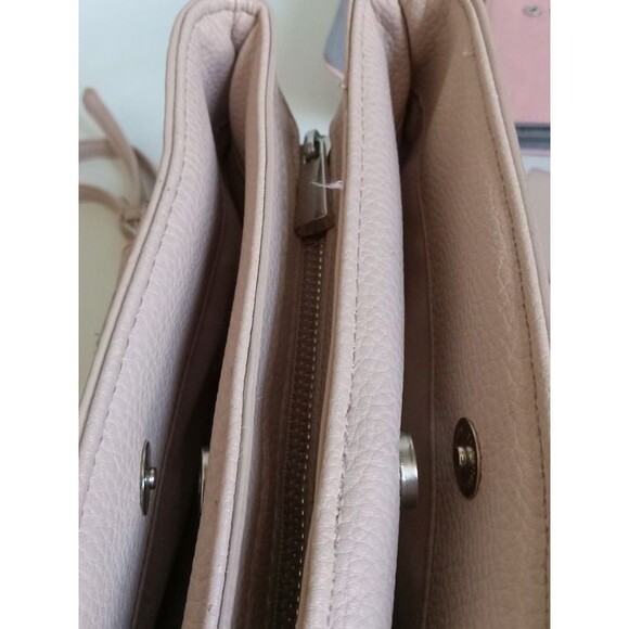 Reaction Kenneth Cole Pink Beige Triple Entry Satchel Handbag Fair Condition - Picture 6 of 12